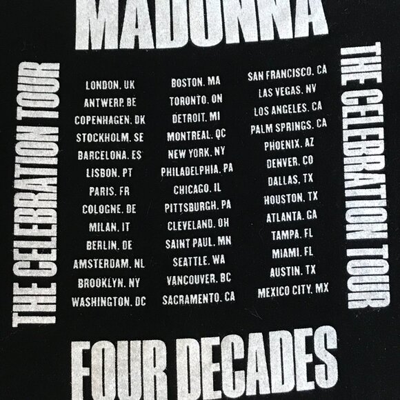 Madonna T-Shirt Concert Fan Celebration Tour Four Decades 2023 Size Large Used - Picture 3 of 8